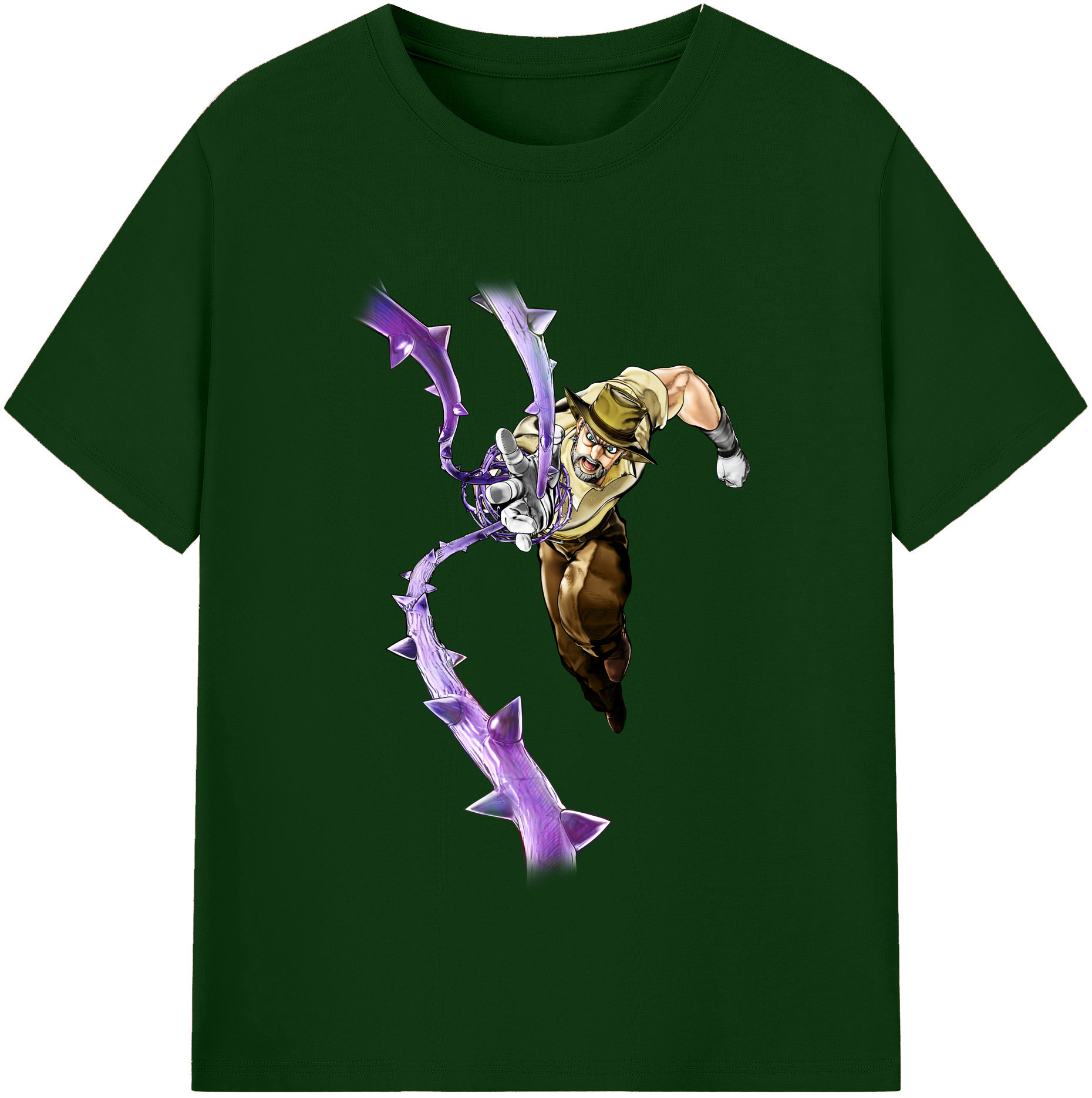 （画像用） ジョジョの奇妙な冒険 ジョセフ?ジョースター JoJo's Bizarre Adventure Joseph Joestar 綿100％半袖Tシャツ（フロントプリント）
